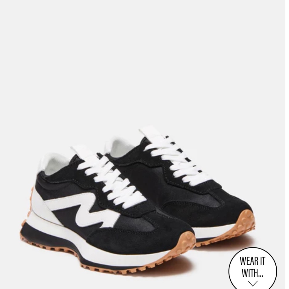 Steve Madden Campo Black/White Sneakers 7 1/2